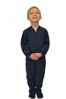 Navy-Blue Footed Onesie Pajamas for Toddlers & Infants