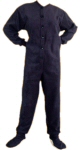 Men's Fleece Footed Pajamas in Navy Blue (202)