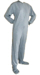 Men's Jersey Knit Footed Pajamas in Red (302)