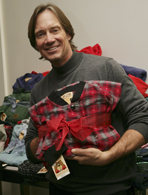 Kevin Sorbo's footed pajamas