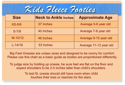 8 Year Old Boy Size Chart