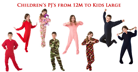 Kids Footed Pajamas: Big Feet Footed Onesie Pajamas